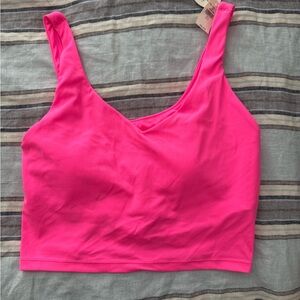 Vibrant Pink Athletic Crop